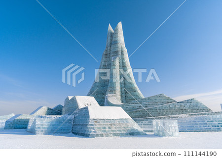Harbin International Ice and Snow Sculpture Festival is an annual winter festival that takes place in Harbin, China. It is the world largest ice and snow festival. Harbin International Ice and Snow Sculpture Festival is an annual winter festival that takes place in Harbin, China. It is the world largest ice and snow festival. 111144190