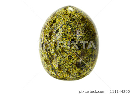 Macro stone Serpentine mineral on white background 111144200