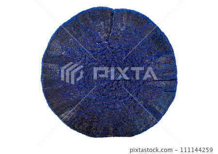Macro stone mineral Azurite on a white background Macro stone mineral Azurite on a white background 111144259
