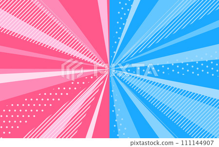 Pop and cute pink and blue radial lines 111144907