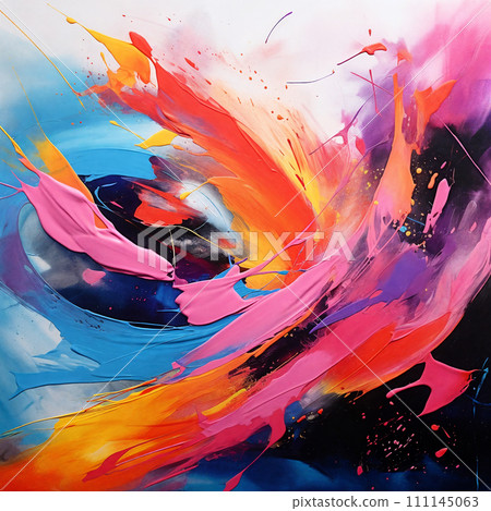AI-generated content. Abstract modern splash painting. AI Generative 111145063
