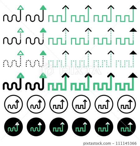 Various arrow icons related to directions. Various arrow icons related to directions. 111145366