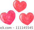 cute hand drawn heart material 111145545