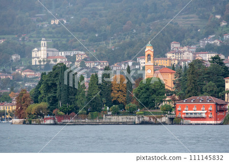 Picturesque San Lorenzo church at lake Como in Tremezzo Picturesque San Lorenzo church at lake Como in Tremezzo 111145832