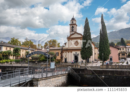 The harbor of San Giovanni at lake Como 111145833