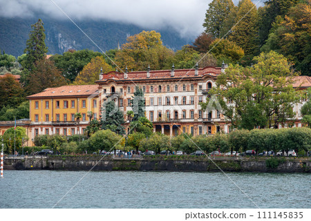 Ruin of an old hotel palace in Bellagio at lake Como Ruin of an old hotel palace in Bellagio at lake Como 111145835
