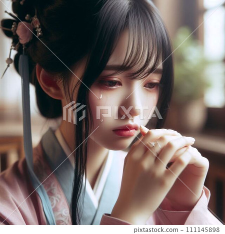 Tearful eyes, pitiful, Chinese fairy style, girl Tearful eyes, pitiful, Chinese fairy style, girl 111145898