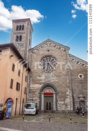 Portal of basilica San Fedele in the city center of Como Portal of basilica San Fedele in the city center of Como 111145899
