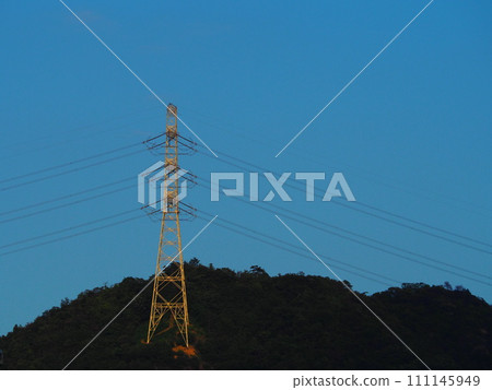 clear sky and steel tower clear sky and steel tower 111145949