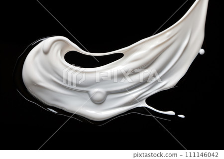 white liquid splash isolated on black background white liquid splash isolated on black background 111146042