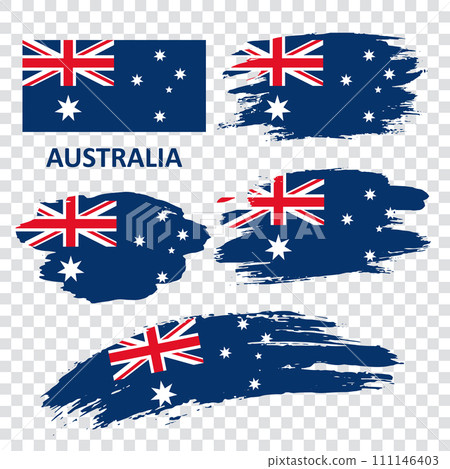 Set of vector flags of Australia 111146403