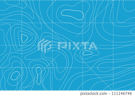 Topographic map with contour line grid water ocean, sea relief, depth. Nautical, cartography abstract area Topographic map with contour line grid water ocean, sea relief, depth. Nautical, cartography abstract area 111146746