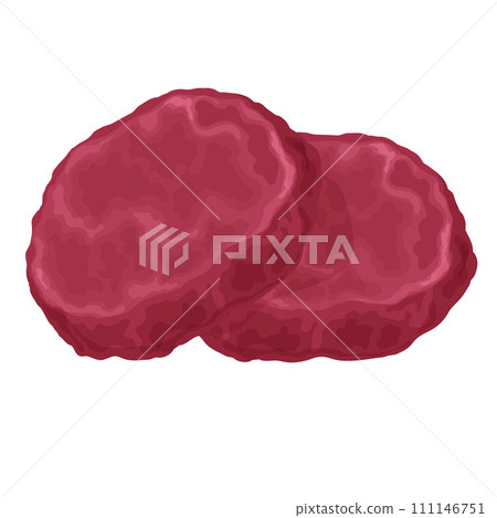 Meat product, raw cutlet, steak in vector format Meat product, raw cutlet, steak in vector format 111146751