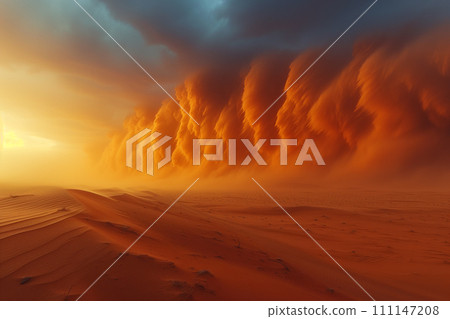 approaching dust storm in the desert approaching dust storm in the desert 111147208