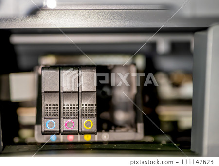 Generic printer ink cartridge being replaced Generic printer ink cartridge being replaced 111147623