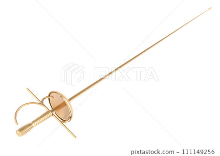 Golden Foil Fencing, 3D rendering 111149256