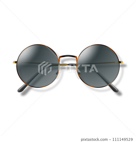 Vector 3d Realistic Trendy Round Frame Glasses Isolated. Sunglasses, Optics, Lens, Vintage Eyeglasses in Top View. Design Template for Optics and Eyewear Branding, Fashion, Style, and Eyewear Concept Vector 3d Realistic Trendy Round Frame Glasses Isolated. Sunglasses, Optics, Lens, Vintage Eyeglasses in Top View. Design Template for Optics and Eyewear Branding, Fashion, Style, and Eyewear Concept 111149529
