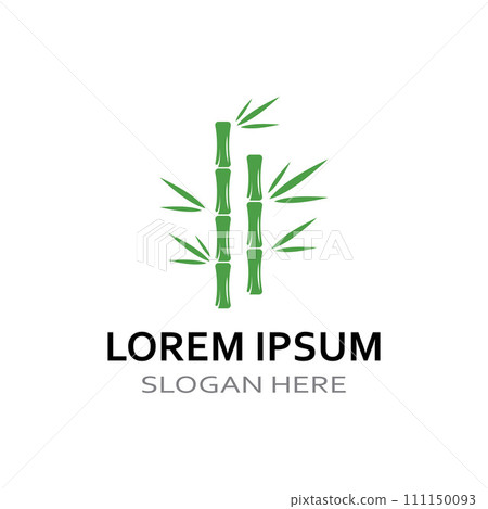 Logo of a bamboo plant or a type of hollow plant. Using a modern illustration business vector concept design Logo of a bamboo plant or a type of hollow plant. Using a modern illustration business vector concept design 111150093