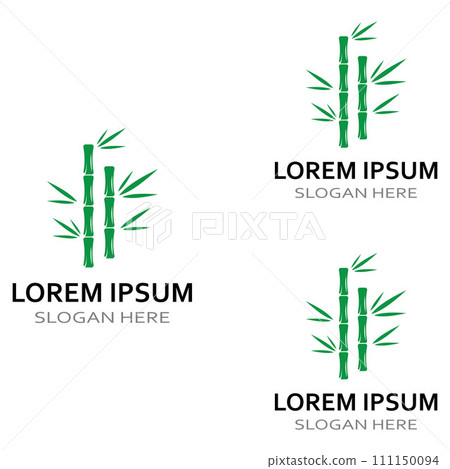 Logo of a bamboo plant or a type of hollow plant. Using a modern illustration business vector concept design Logo of a bamboo plant or a type of hollow plant. Using a modern illustration business vector concept design 111150094