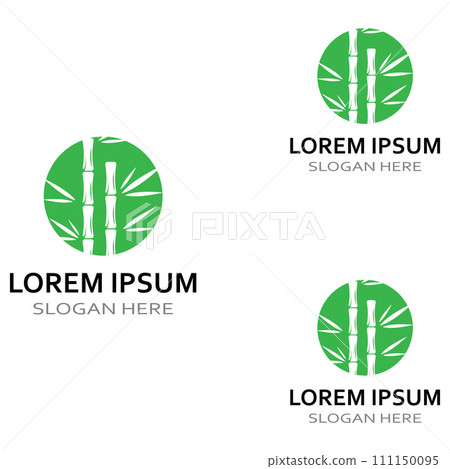 Logo of a bamboo plant or a type of hollow plant. Using a modern illustration business vector concept design 111150095