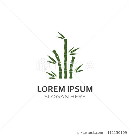 Logo of a bamboo plant or a type of hollow plant. Using a modern illustration business vector concept design Logo of a bamboo plant or a type of hollow plant. Using a modern illustration business vector concept design 111150109