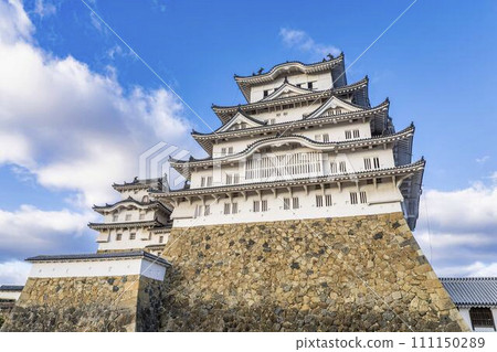 National Treasure Himeji Castle, Tower and Stone Wall, Himeji City, Hyogo Prefecture 111150289