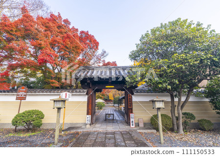 Autumn in Kyoto, Autumn leaves at Senbon Shakado (Daihoonji Temple), Sanmon gate 111150533