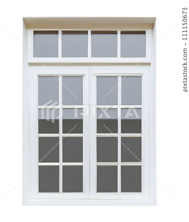 Closed window frame. Generative AI 111150673