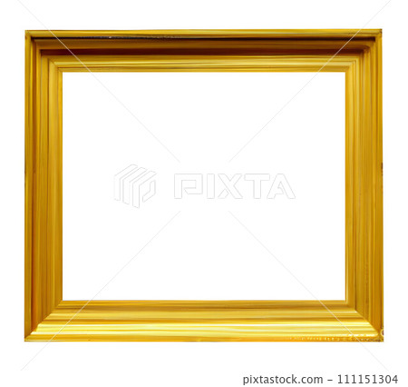 Blank antique gold picture frame. Generative AI 111151304