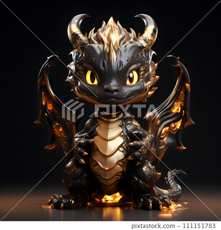black chibi dragon 111151783