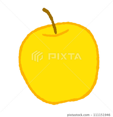 簡單的黃蘋果插畫 簡單的黃蘋果插畫 111151946