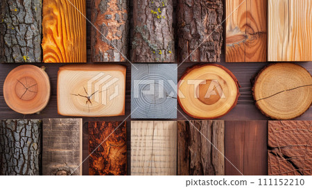多種顏色和木紋的天然木板 多種顏色和木紋的天然木板 111152210