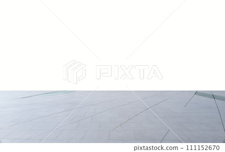 Cement and brick floor isolated on white background Cement and brick floor isolated on white background 111152670