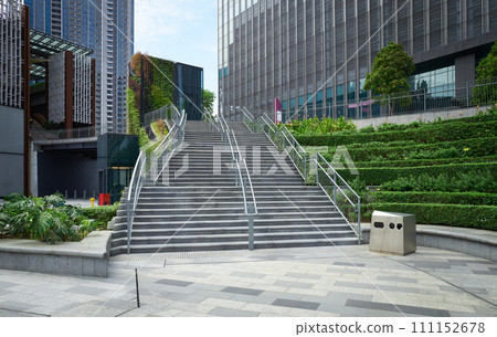 Staircase and green environment outside business area Staircase and green environment outside business area 111152678