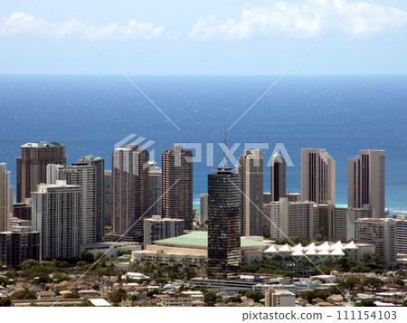Convention Center, Waikiki, and Honolulu Landscape 111154103