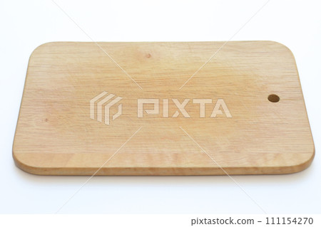 wooden cutting board isolated on white background, plank wood in the kitchen wooden cutting board isolated on white background, plank wood in the kitchen 111154270