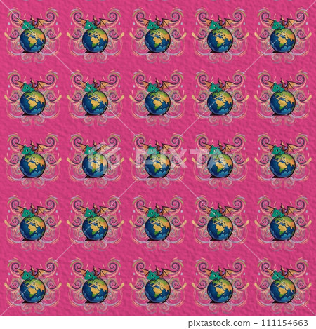 vector seamless pattern with cartoon icons vector seamless pattern with cartoon icons 111154663