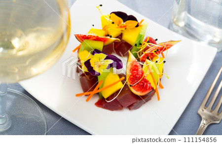 Raw tuna tartare Raw tuna tartare 111154856