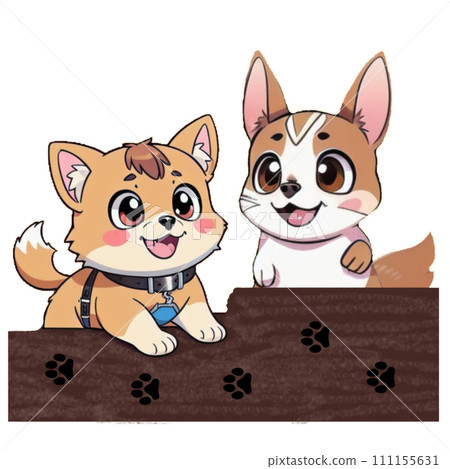 dogs with card 111155631