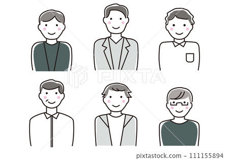 穿著休閒服裝的男士插圖集 111155894