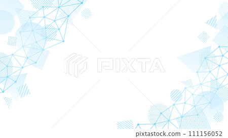 淺藍色多邊形、圓角三角形和正方形的框架 淺藍色多邊形、圓角三角形和正方形的框架 111156052
