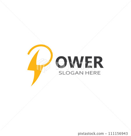 electric lightning logo, using modern vector illustration design concept. electric lightning logo, using modern vector illustration design concept. 111156943