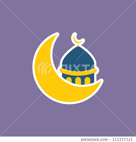 Mosque Islamic logo icon 111157121