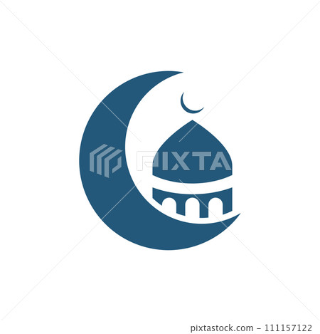 Mosque Islamic logo icon 111157122