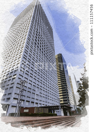 水彩風格 西新宿東通 KDDI 大廈 東京都新宿區 111157456