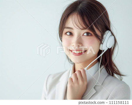 smiling telephone operator 111158111