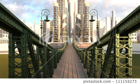 bridge where tram passes 111158273