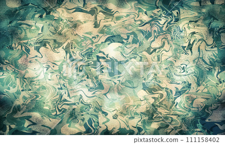 grunge green ,blue and brown  marble effect  with  vignette  background design 111158402