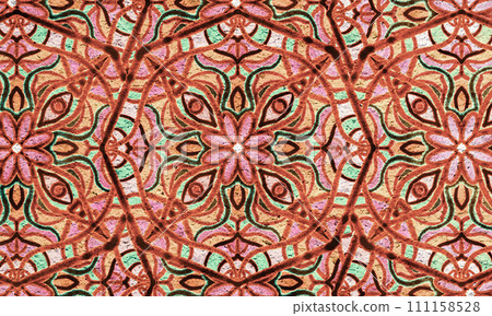 colorful mandala pattern background design 111158528