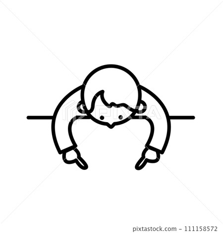 Illustration of a boy pointing at a point Illustration of a boy pointing at a point 111158572